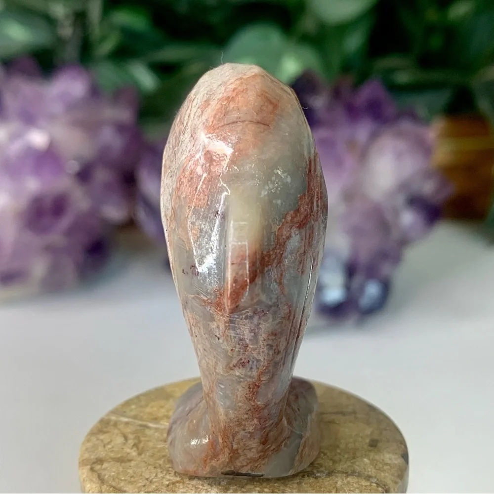 Soapstone Carved Dolphin Figurine Stone Animal Carving Figure Statue 2”